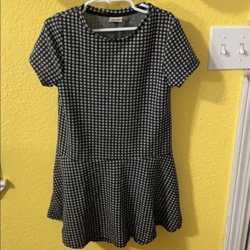 Zara Girls Pullover Gingham Print  Dress Size 8